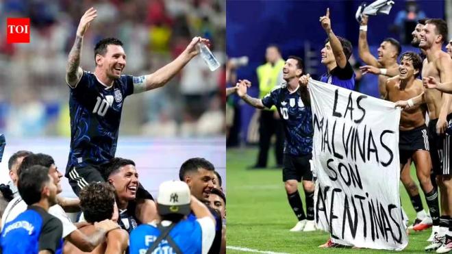 Argentina face action after waving Falklands banner