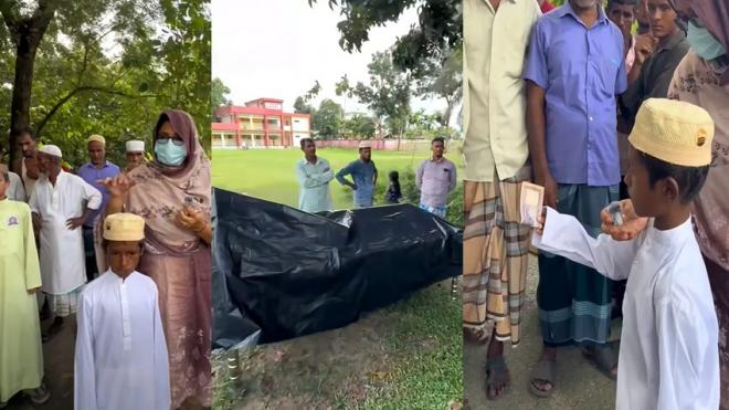 মৃত বাবার ঋণ শোধ করে দাফনের প্রস্তুতি, শিশুর ভিডিও ভাইরাল