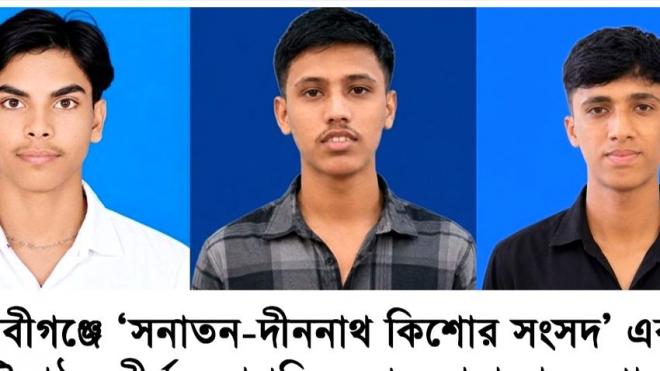 নবীগঞ্জে সনাতন-দীননাথ কিশোর সংসদের নতুন কমিটি, সভাপতি তীর্থ দাশ